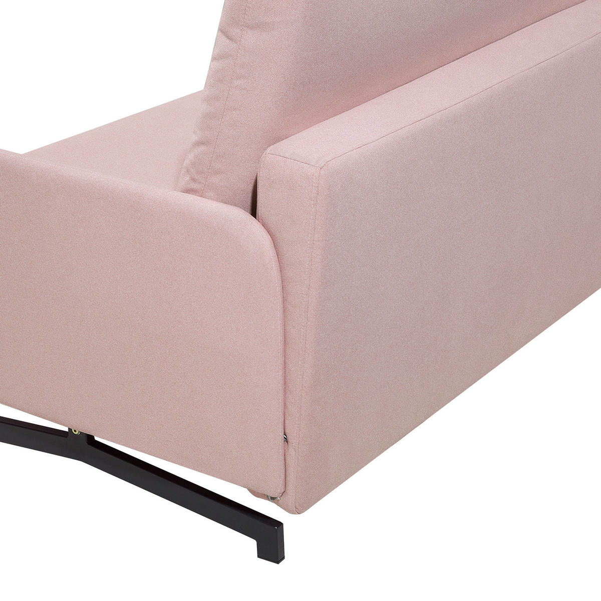 2 SZEMÉLYES KANAPÉÁGY Poliészter Rózsaszín Belfast - pink, textil (147/68/80cm) - Beliani