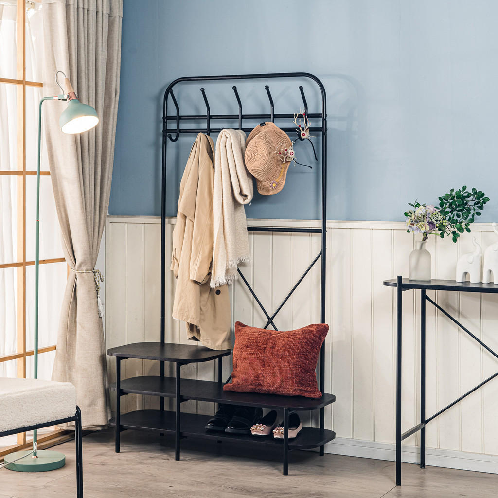 Thumbnail - Nordlys Garderobe, Schwarz, Metall, 100x165x40 cm, Garderobe, Garderoben-Sets & Serien, Garderoben-Sets