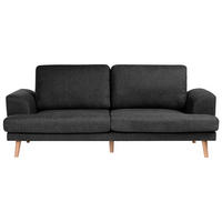 POHOVKA 3-místná Látka Černá Kildal - černá, textil (214/90/96cm) - Beliani
