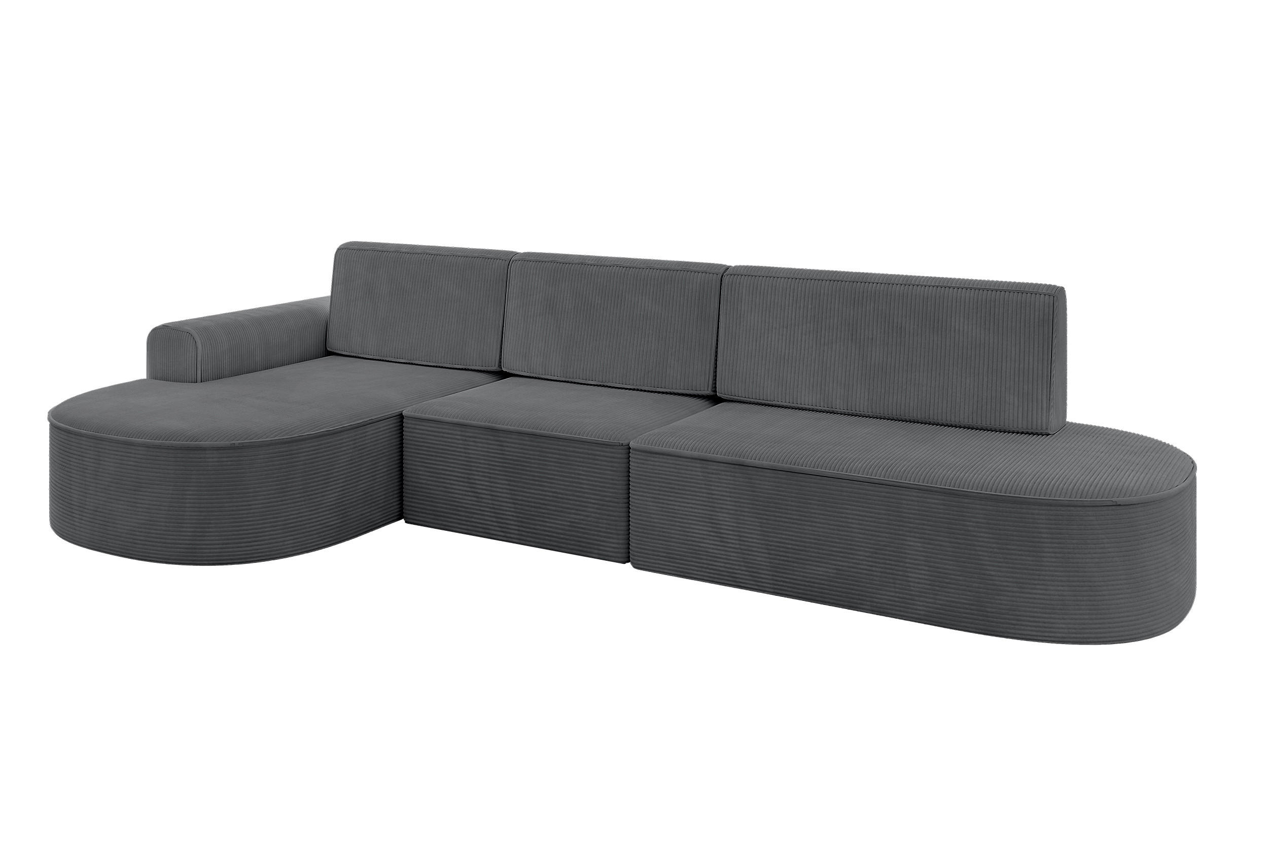 Altdecor Ecksofa Graphit 368x167 cm