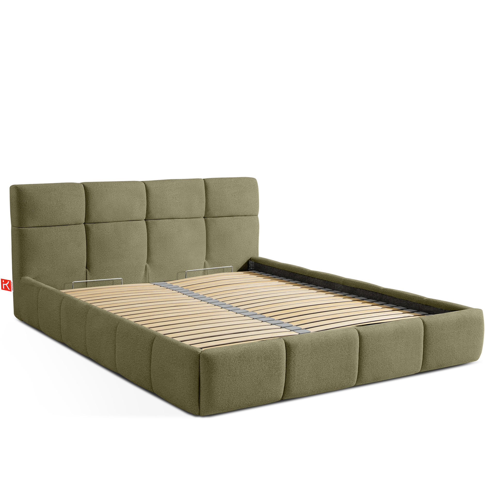 POLSTERBETT ALTOS, grün - Grün, Holz/Holzwerkstoff (140/200cm) - KONSIMO®