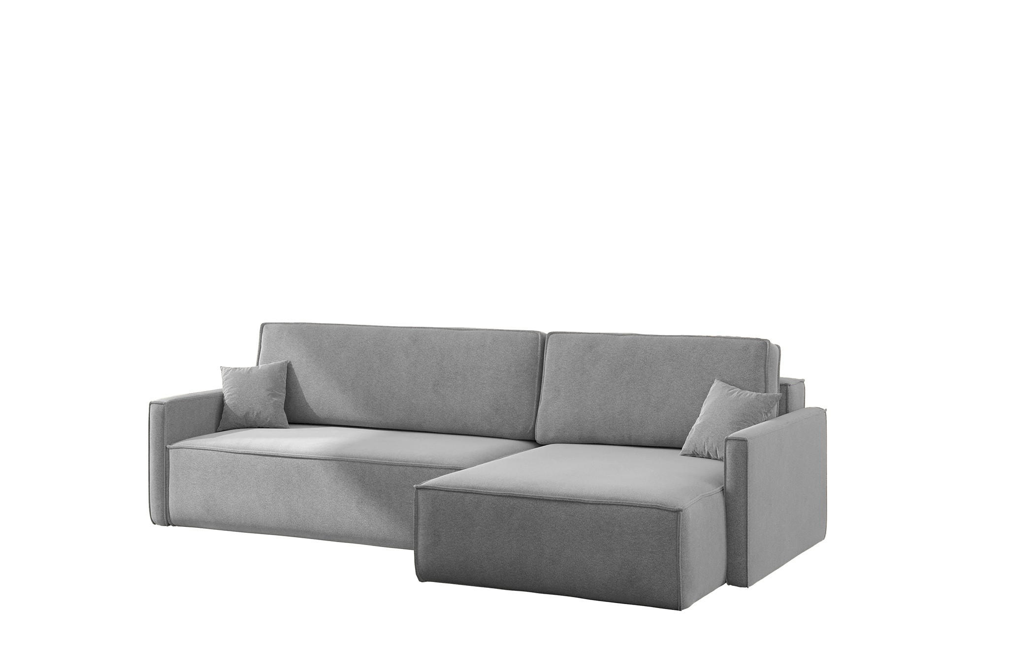 ECKSOFA Louis Salvador - Grau, Holzwerkstoff/Textil (250/142cm) - Fun Möbel
