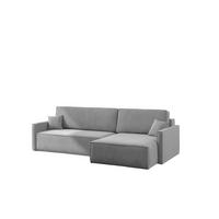 ECKSOFA Louis Salvador - Grau, Holzwerkstoff/Textil (250/142cm) - Fun Möbel