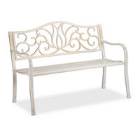 GARTENBANK - Multicolor, Metall (127.5/90/63cm) - Relaxdays