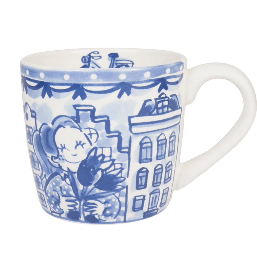 CAPPUCCINO-BECHER Grachten & Tulpen - Multicolor, Keramik (0.5L)