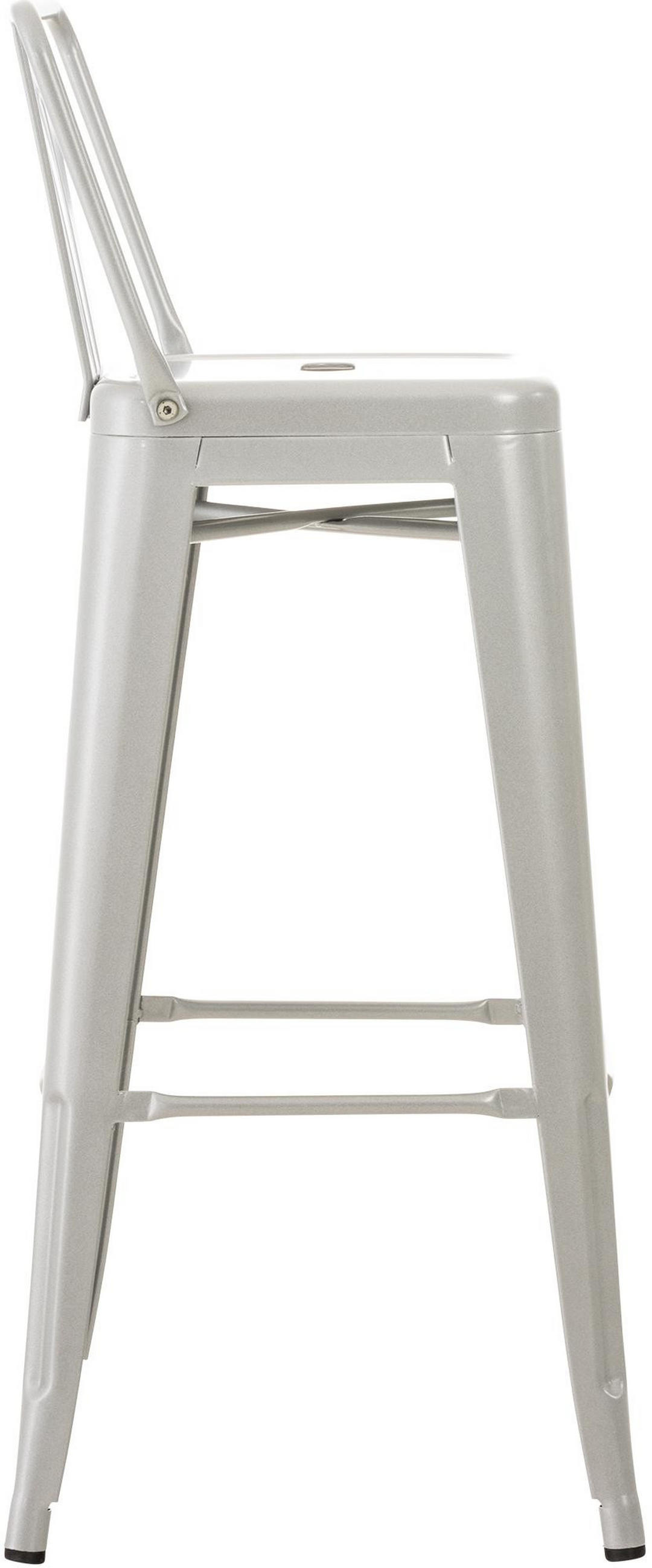 BARHOCKER 2er Set Lekel Metall Silber - Silberfarben, Metall (44/96/43cm) - DELUKE