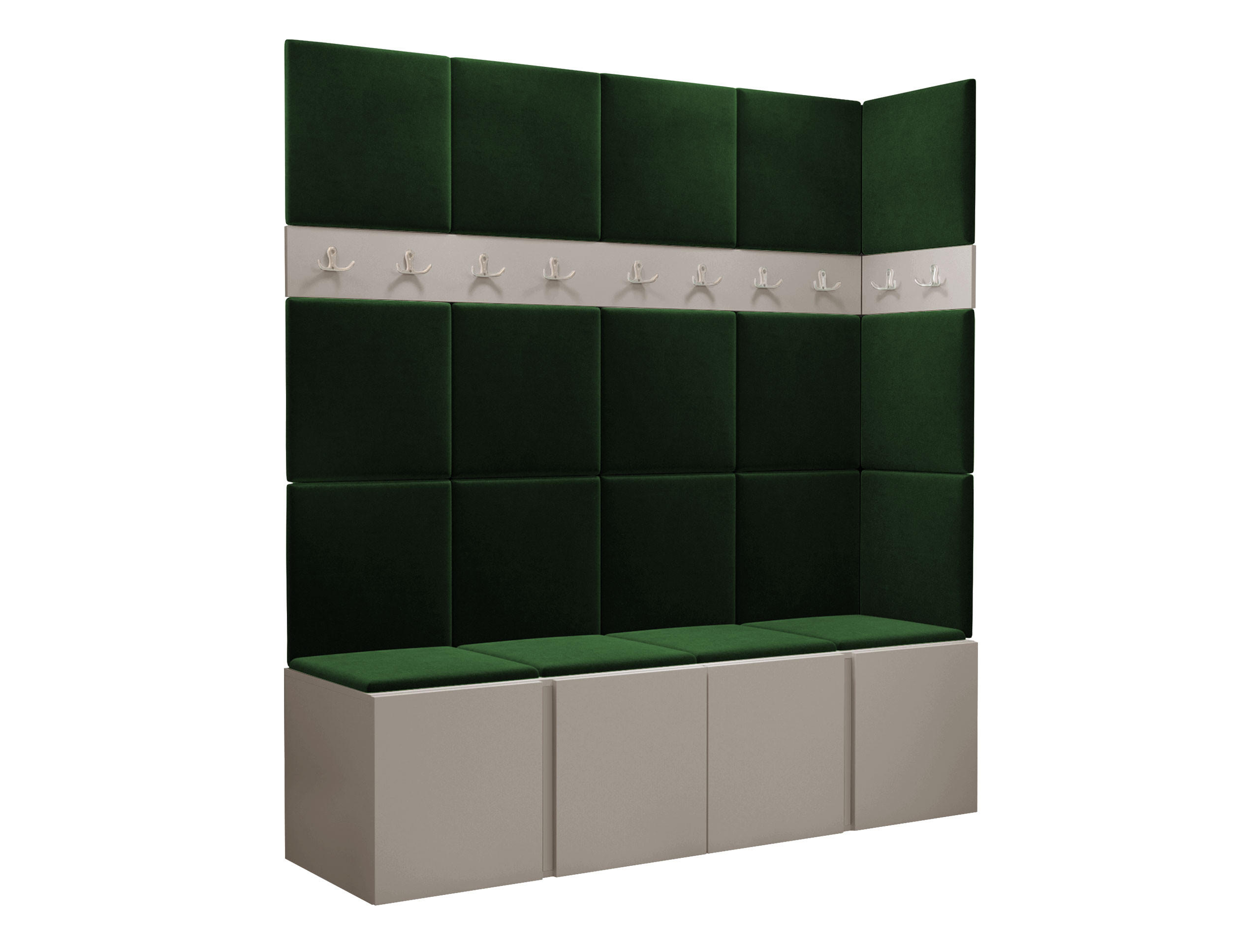 Mirjan24 Garderoben-Set Kaschmir, Grün 168x186x46 cm