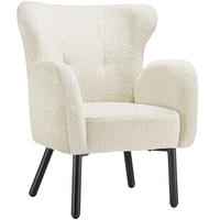 SESSEL Vänersborg, 72 x 71 x 92 cm, Bouclé creme/schwarz - Creme/Schwarz, Textil (72/92/71cm) - tectake