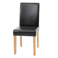 ESSZIMMERSTUHL Hochglanz Schwarz, Braun - Schwarz Hochglanz/Braun, Textil (43/90/56cm) - MCW