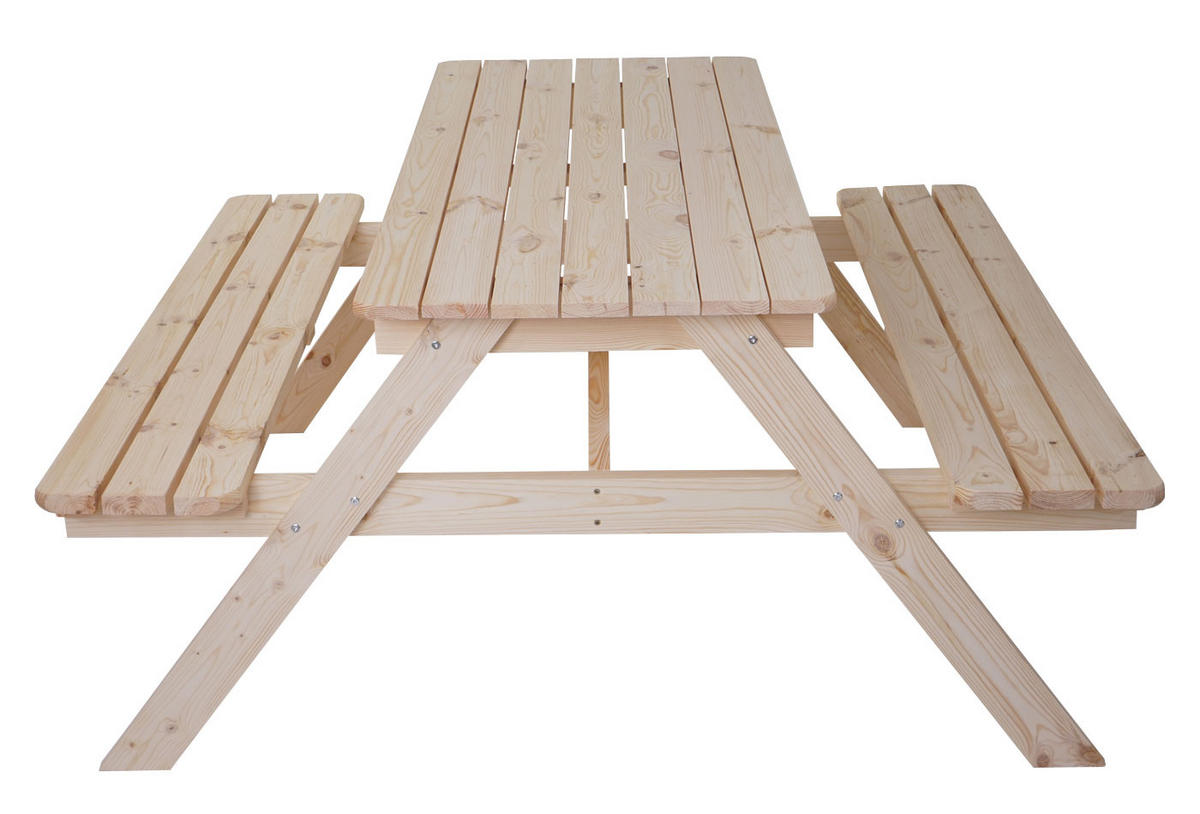 BIERGARTEN-GARNITUR Braun - Braun, Holz - MCW