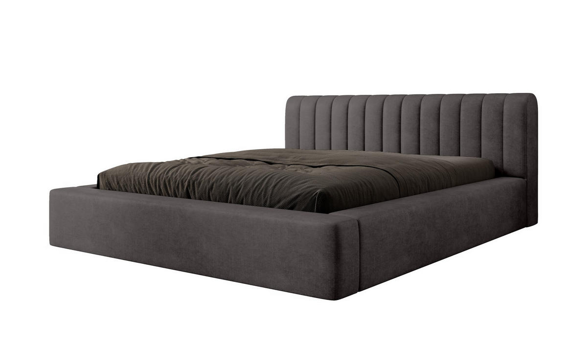 POLSTERBETT Peoria In Macau - Anthrazit, Holzwerkstoff/Textil (140/200cm) - Fun Möbel