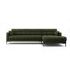 ECKSOFA rechts Mamaia aus strukturiertem Stoff grün 5 Sitzplätze - Grün, Textil (185/293cm) - Micadoni