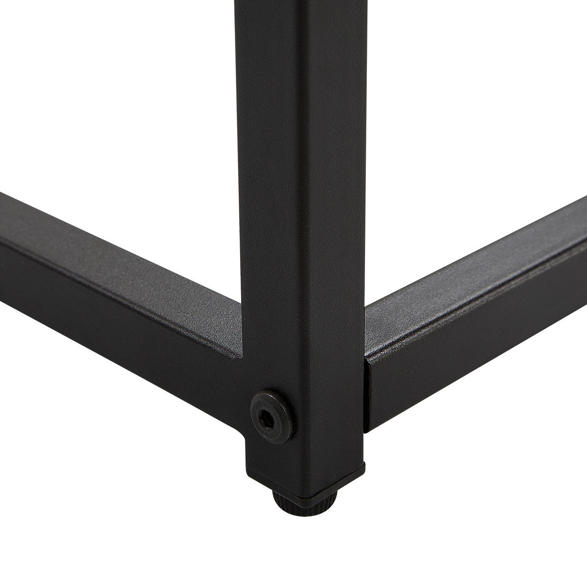 KONSOLENTISCH dunkler Holzfarbton/schwarz Delano - Dunkelbraun/Schwarz, Holzwerkstoff (30/80/76cm) - Beliani