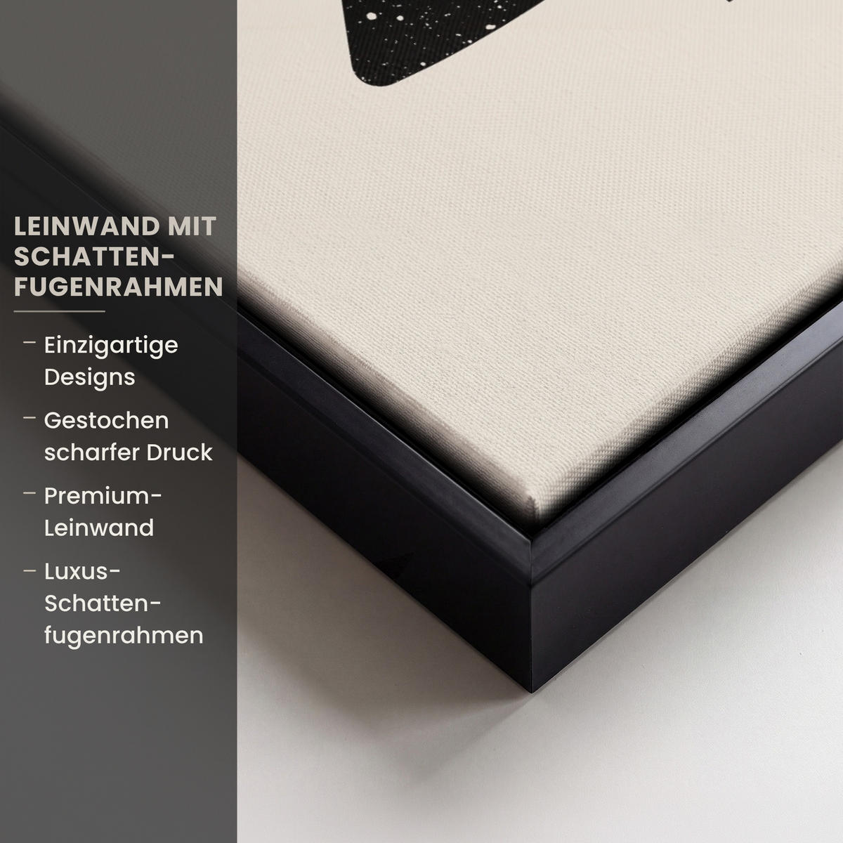 LEINWAND Bilder mit Rahmen - Weihnachtsbaum - Schwarz - Urlaub - Beige - 30x40 - Schwarz, Textil (30/40cm) - MuchoWow