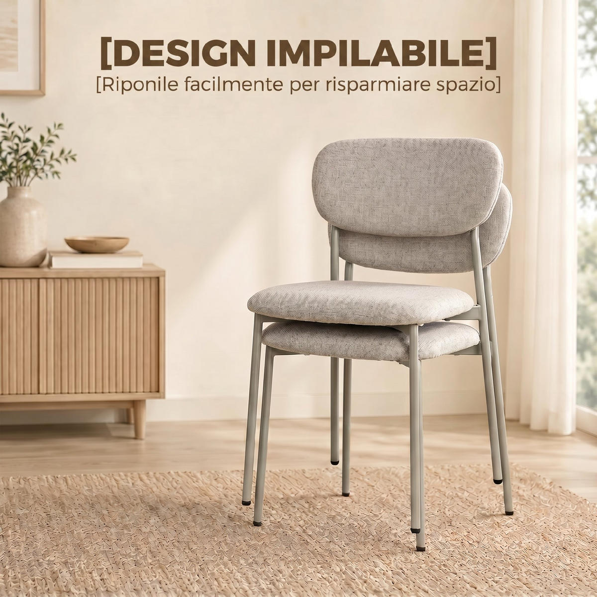 STÜHLE Braun 2 Stück - Braun, Textil (45/80/47cm) - GiPP