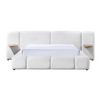 BETT mit Bettkasten - 2 Personen - Stoff - Beige - Beige, Textil (160/200cm) - Vente-Unique