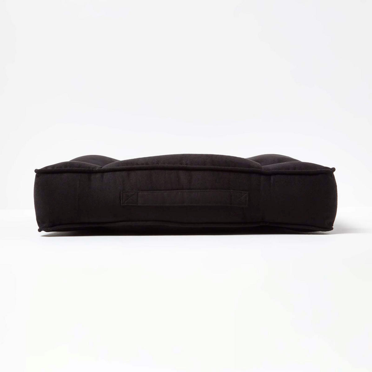 SITZKISSEN mit Aussparung schwarz 50/50/10 cm – Entlastungskissen, Velours - Schwarz, Textil (50/50/10cm) - Homescapes