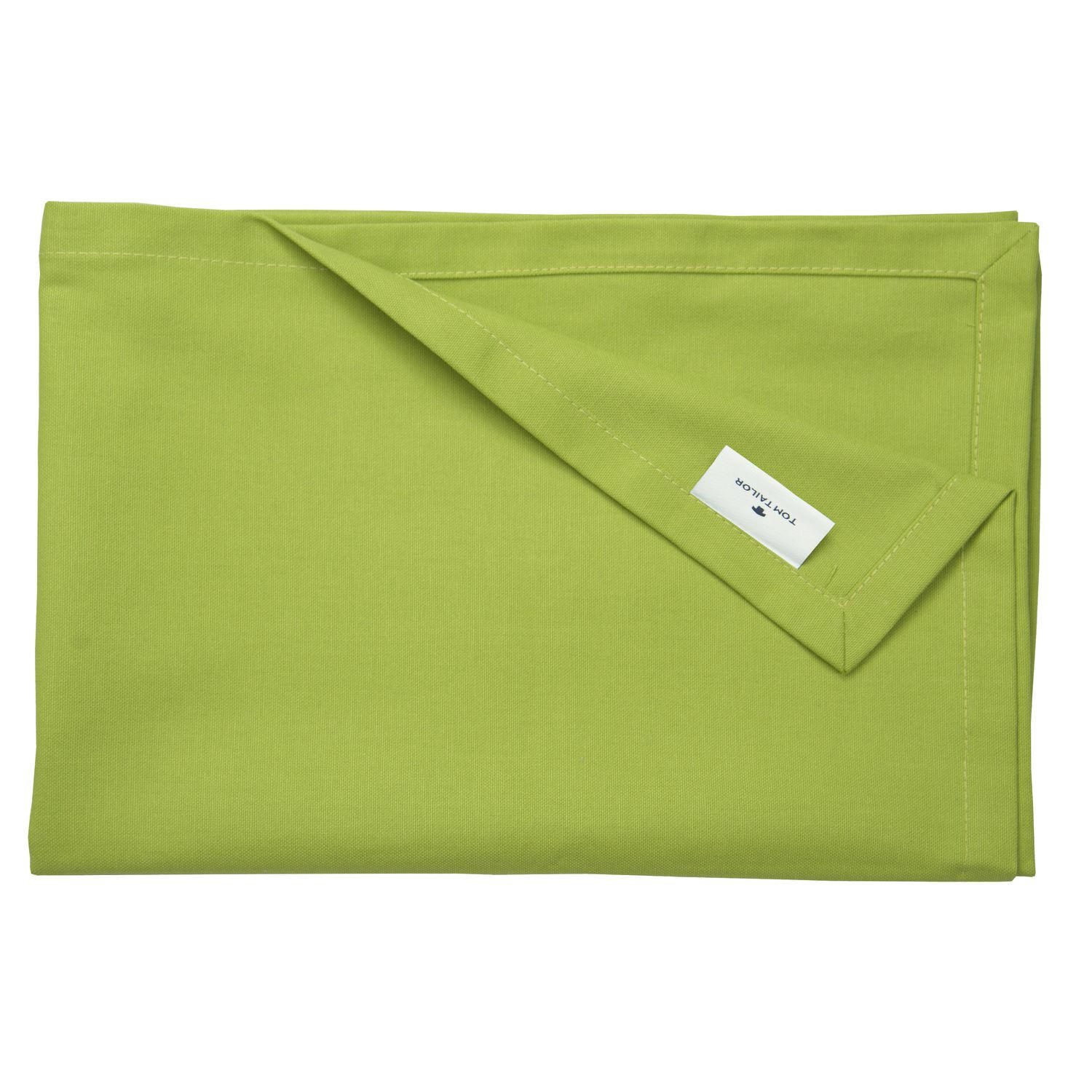 TISCHLÄUFER IN LEINENOPTIK DOVE Blickdicht - Olivgrün, Textil (150/50/0.5cm) - Tom Tailor
