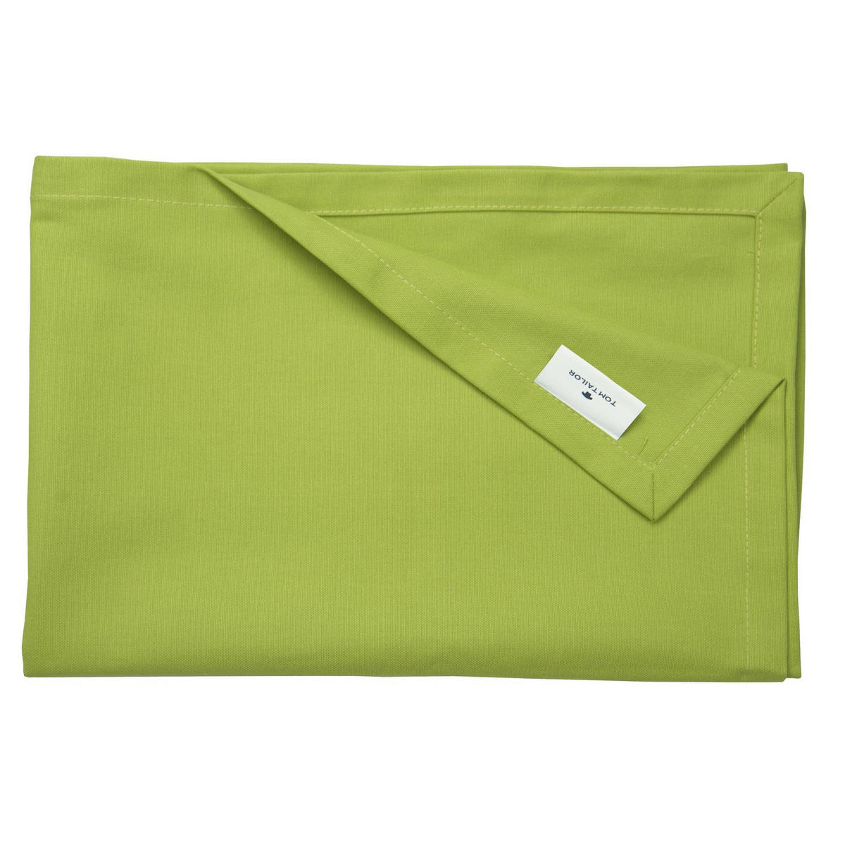 TISCHLÄUFER IN LEINENOPTIK DOVE Blickdicht - Olivgrün, Textil (150/50/0.5cm) - Tom Tailor