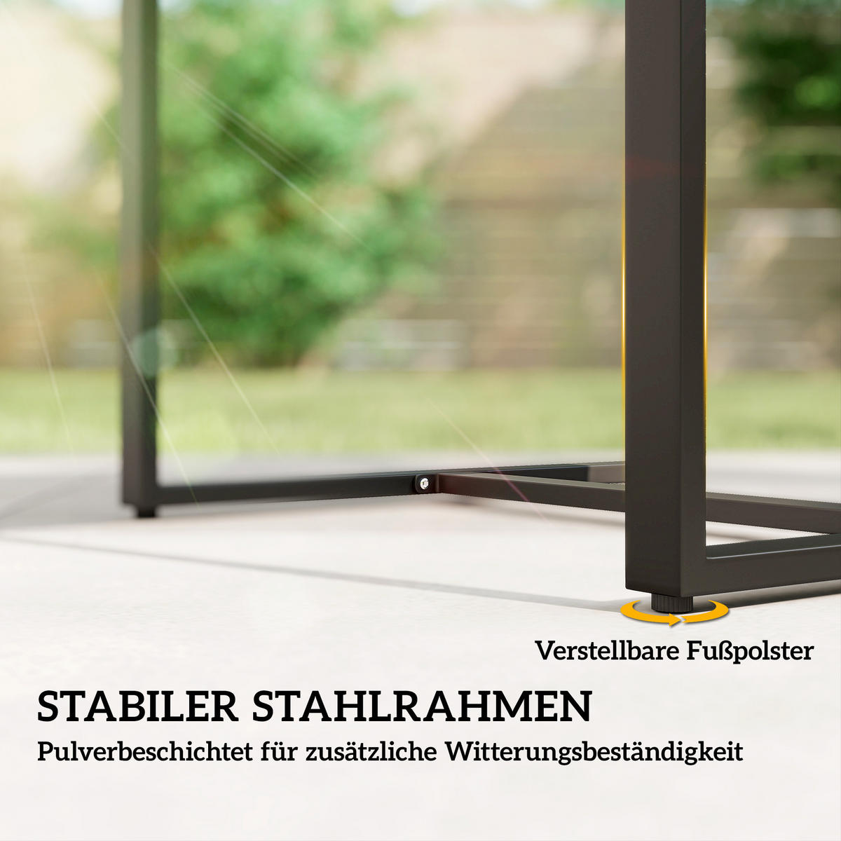 BISTROSET 3 TLG. aus PE-Rattan, Cremeweiß - Creme/Schwarz, Textil/Metall - Outsunny