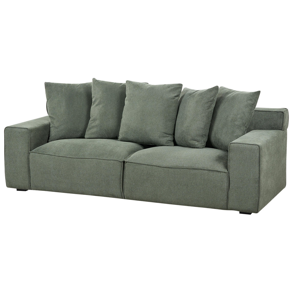 3-SITZER-SOFA dunkelgrün mit Kissen Viskan - Grün, Textil (200/67/82cm) - Beliani