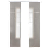 VORHANG 2ER SET »Leipzig« HxB 245x60 cm Taupe - Taupe, Textil (60/245cm) - Gardinenbox