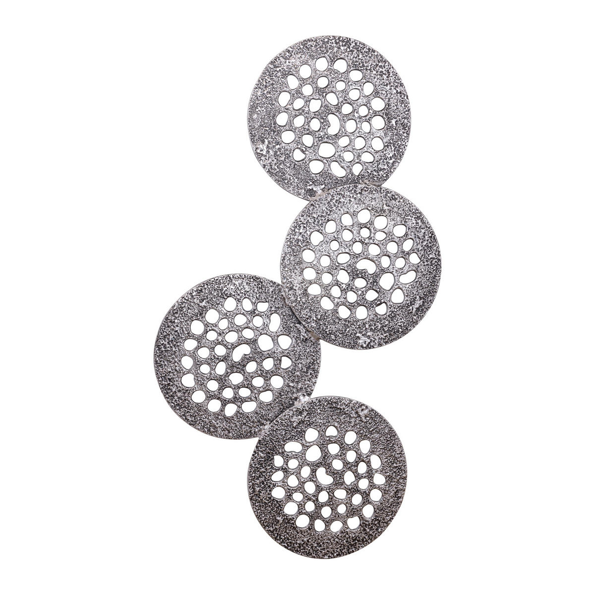WANDPANEEL Geoffe Silber 120/5/74cm - Silberfarben, Metall (5/74/120cm) - PTMD Collection