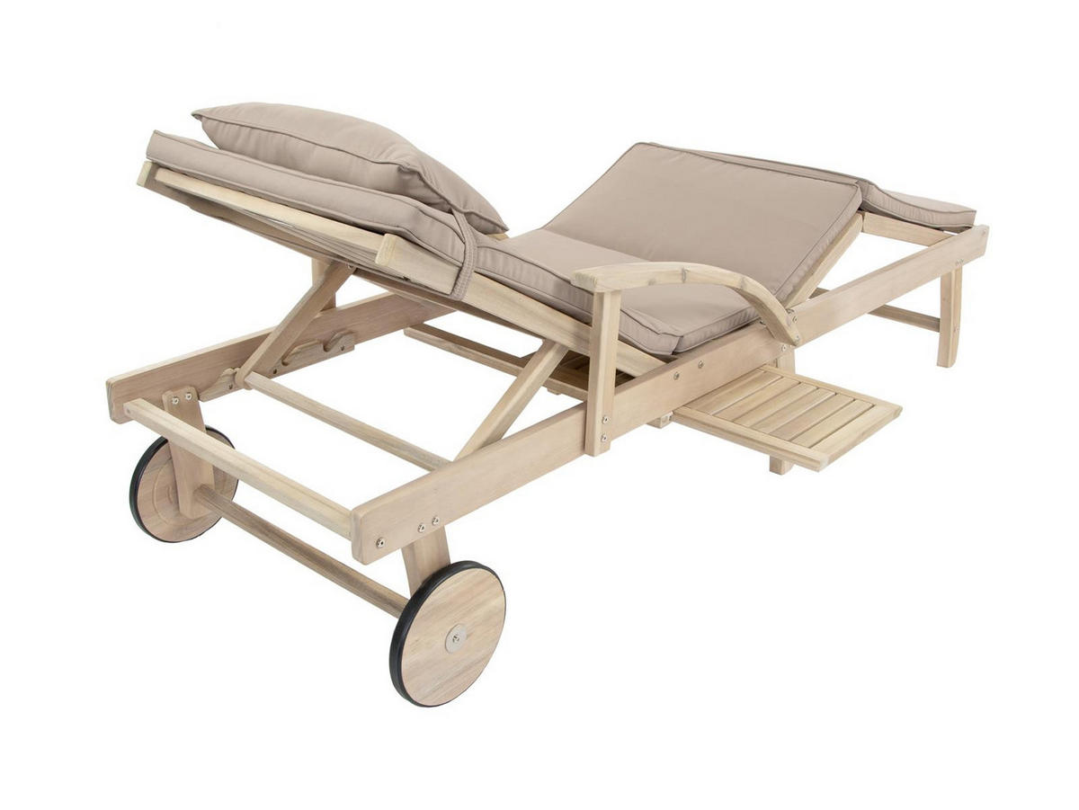 GARTENLIEGE St. Tropez Akazienholz FSC 100 - Braun, Holz (69/33/195.5cm) - bellavista - Home & Garden