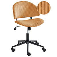 BÜROSTUHL Cord Orange Kiana - Orange, Textil (55/74/55cm) - Beliani