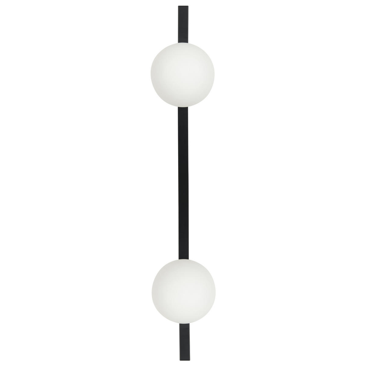 WANDLEUCHTE Isabella 17/15/85 cm - Schwarz, Glas (15/85/17cm) - Beliani