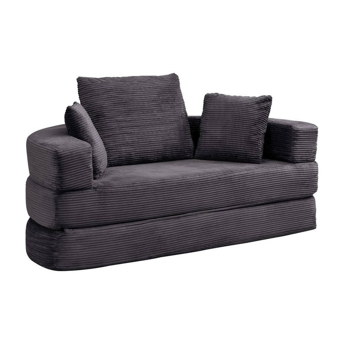 KLAPPSOFABETT 2-in-1 Sofa und Bett 173/176/40 cm - Schwarz, Textil (176/40/173cm)
