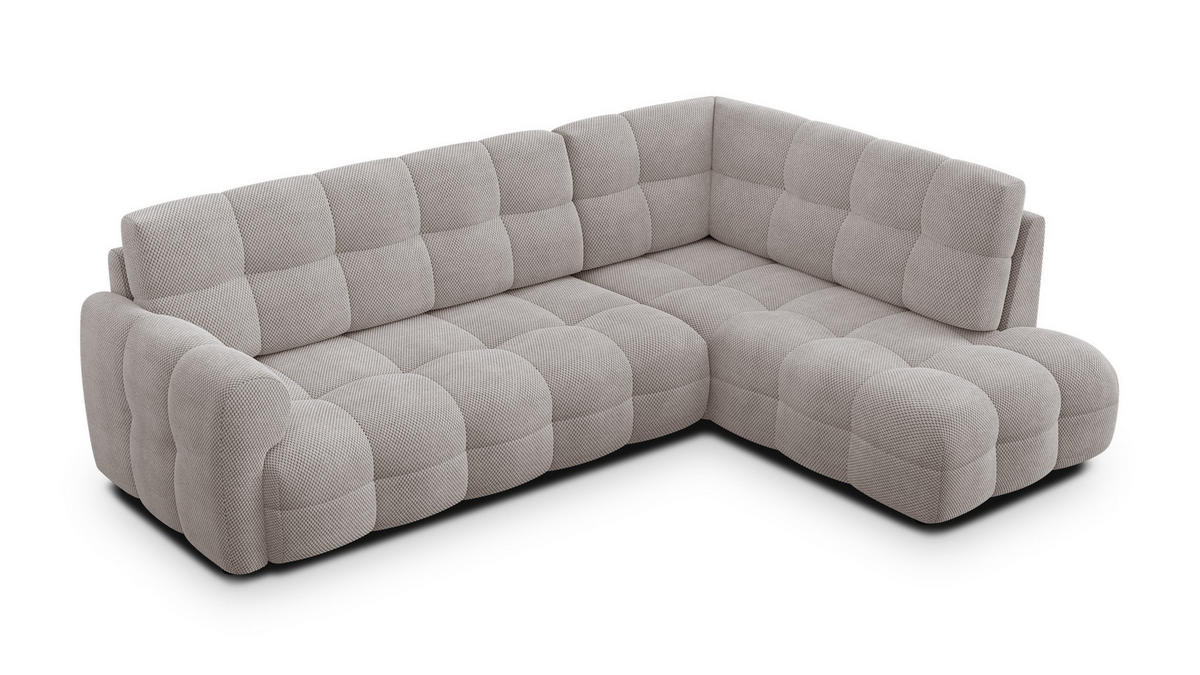 ECKSOFA MELLOW 5-Sitzer, beige - Beige/Schwarz, Holz/Textil (283/191cm) - Courtois Laville