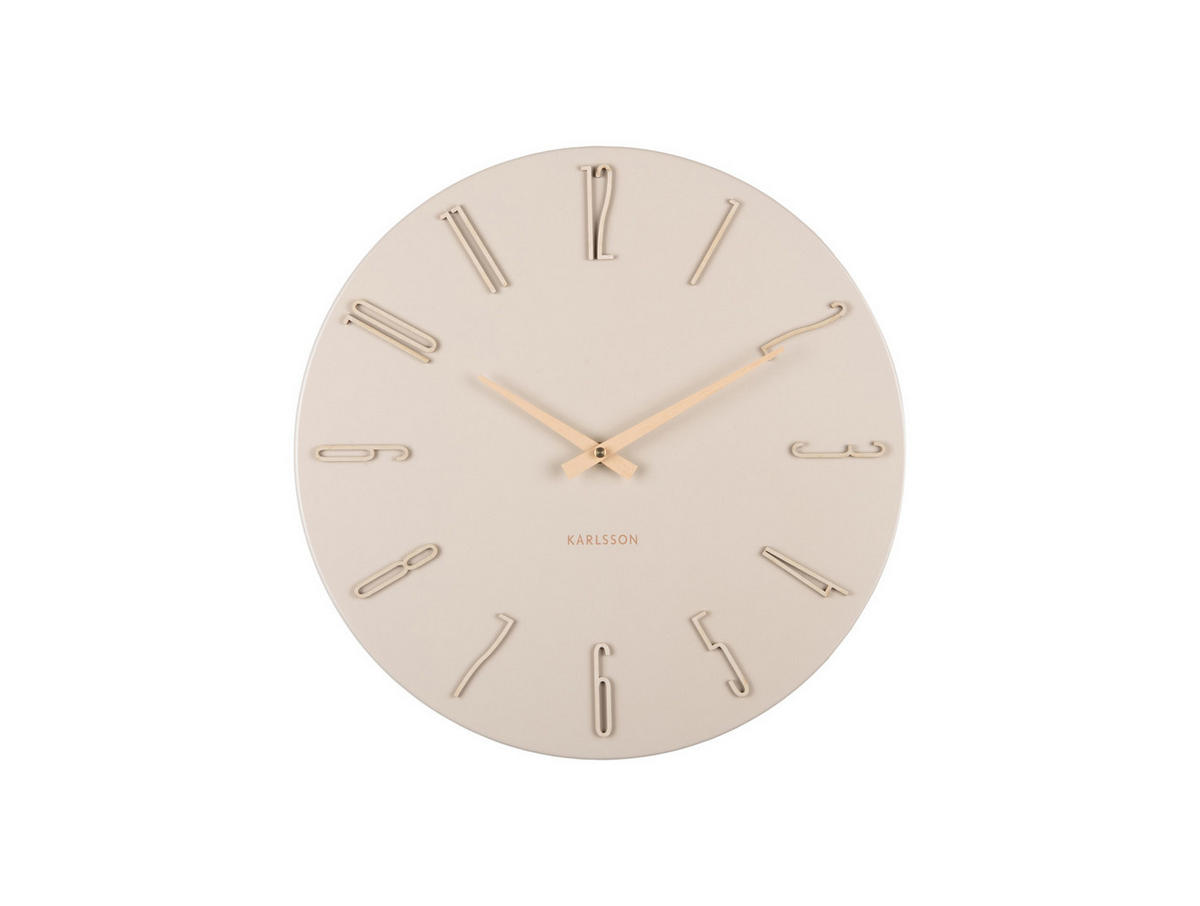 WANDUHR Esmerado Weiß 2.1/40/40 cm - Weiß, Metall (40/40/2.1cm) - Karlsson