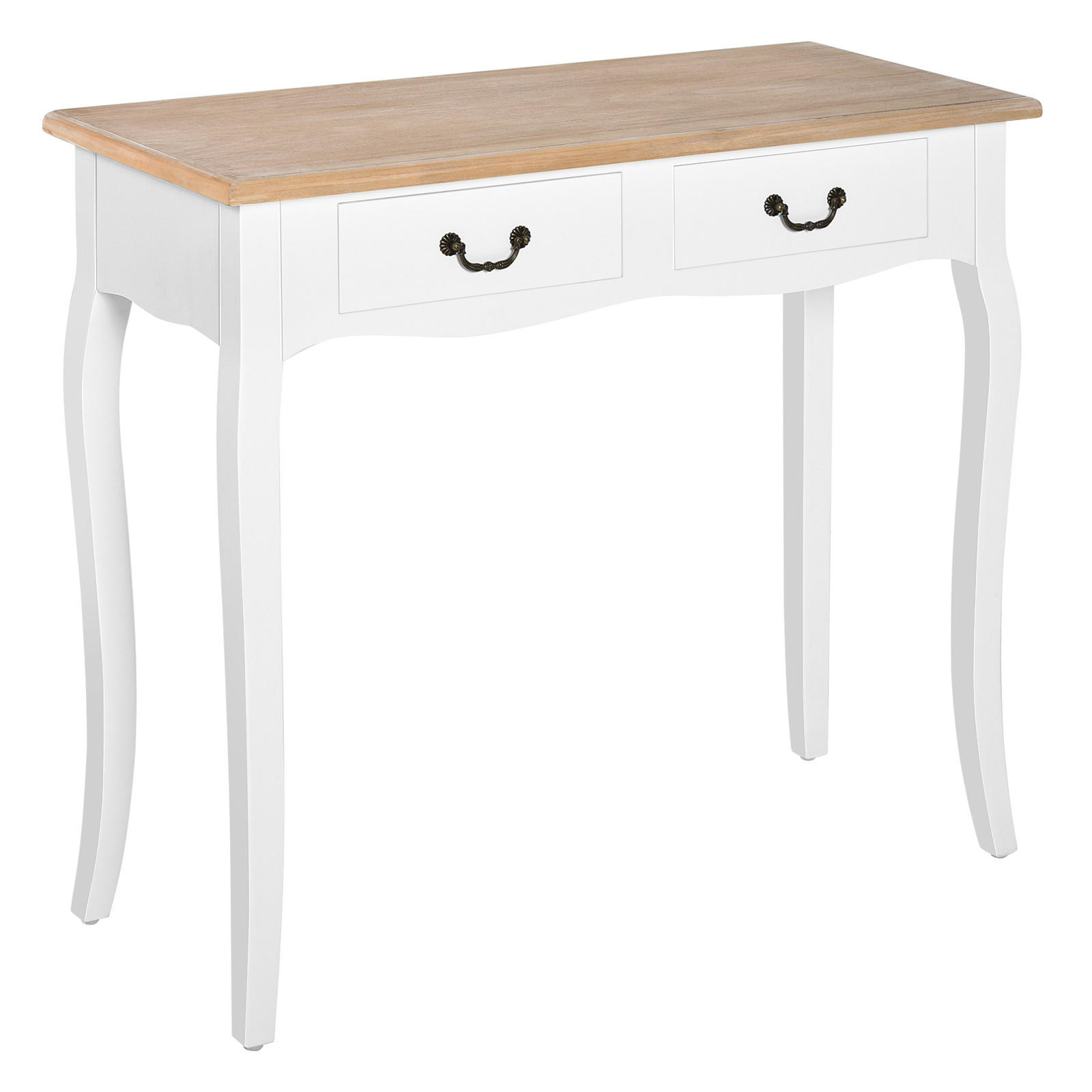 KONSOLENTISCH Weiß MDF Kiefer 1 Stück - Weiß, Kunststoff (87/34/78cm) - GiPP