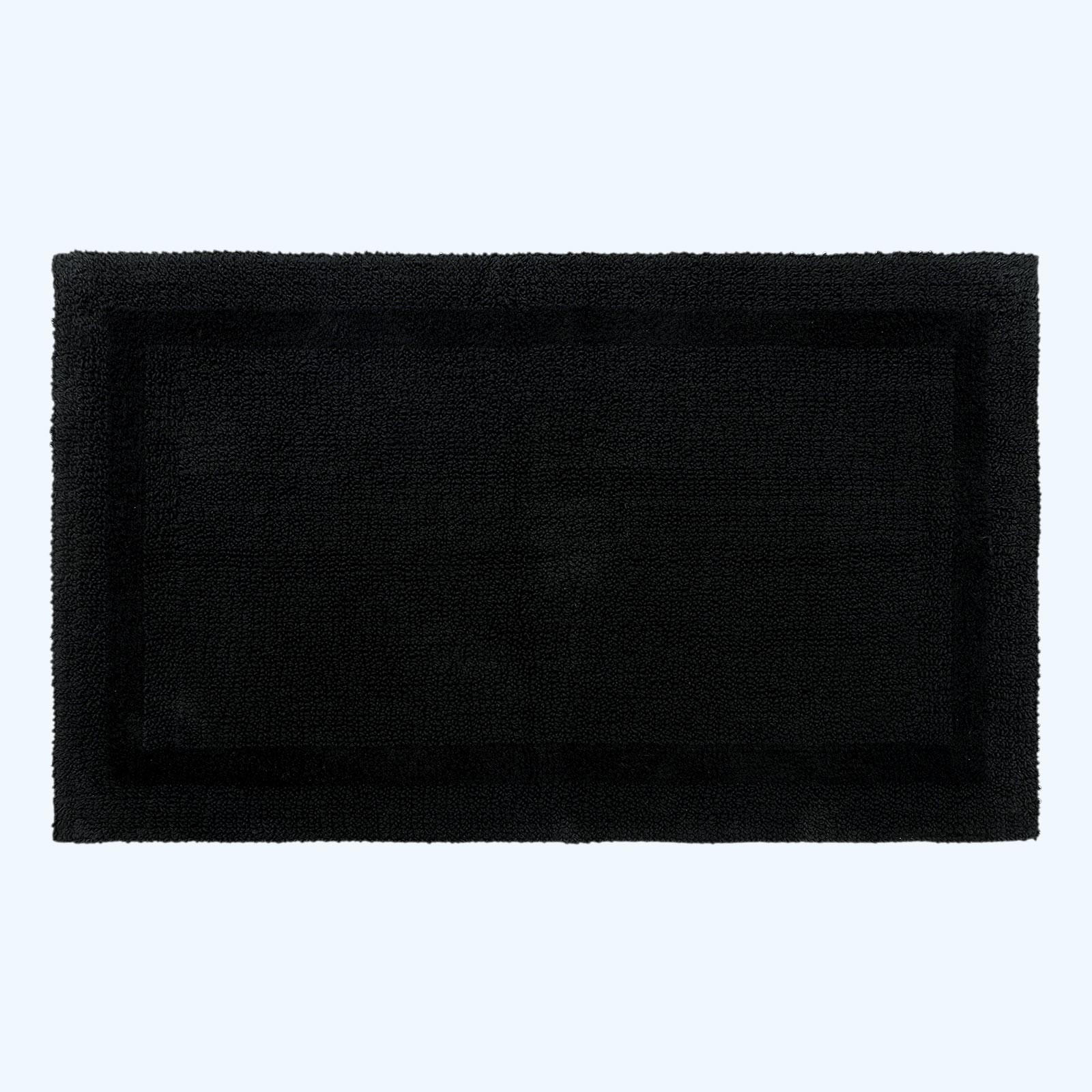 BADEMATTE 50/80 cm, 100% Baumwolle, wendbar - Schwarz, Textil (50/80cm) - Homescapes