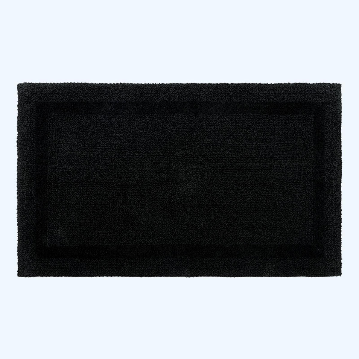 BADGARNITUR 2-tlg. Badematte & WC-Vorleger, 100% Baumwolle - Schwarz, Textil (80/50cm) - Homescapes