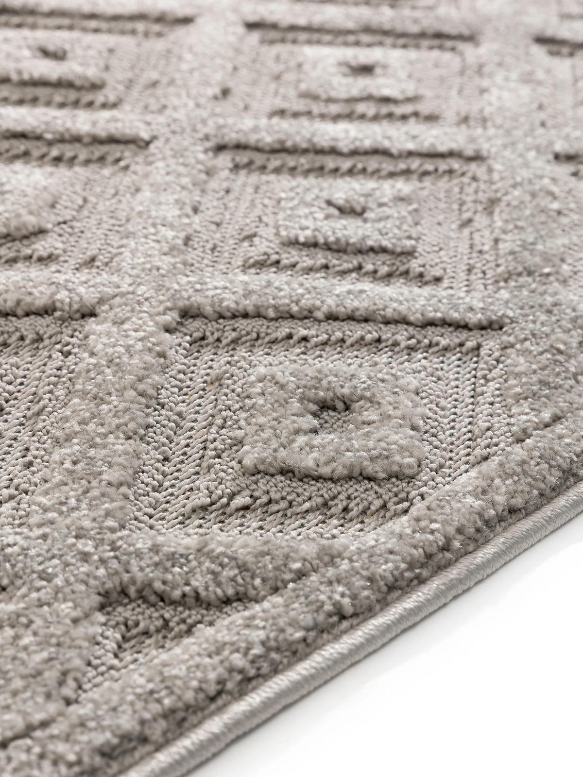 TEPPICH Leo Hellgrau 160x230 cm - Hellgrau, Kunststoff (160/230cm) - benuta