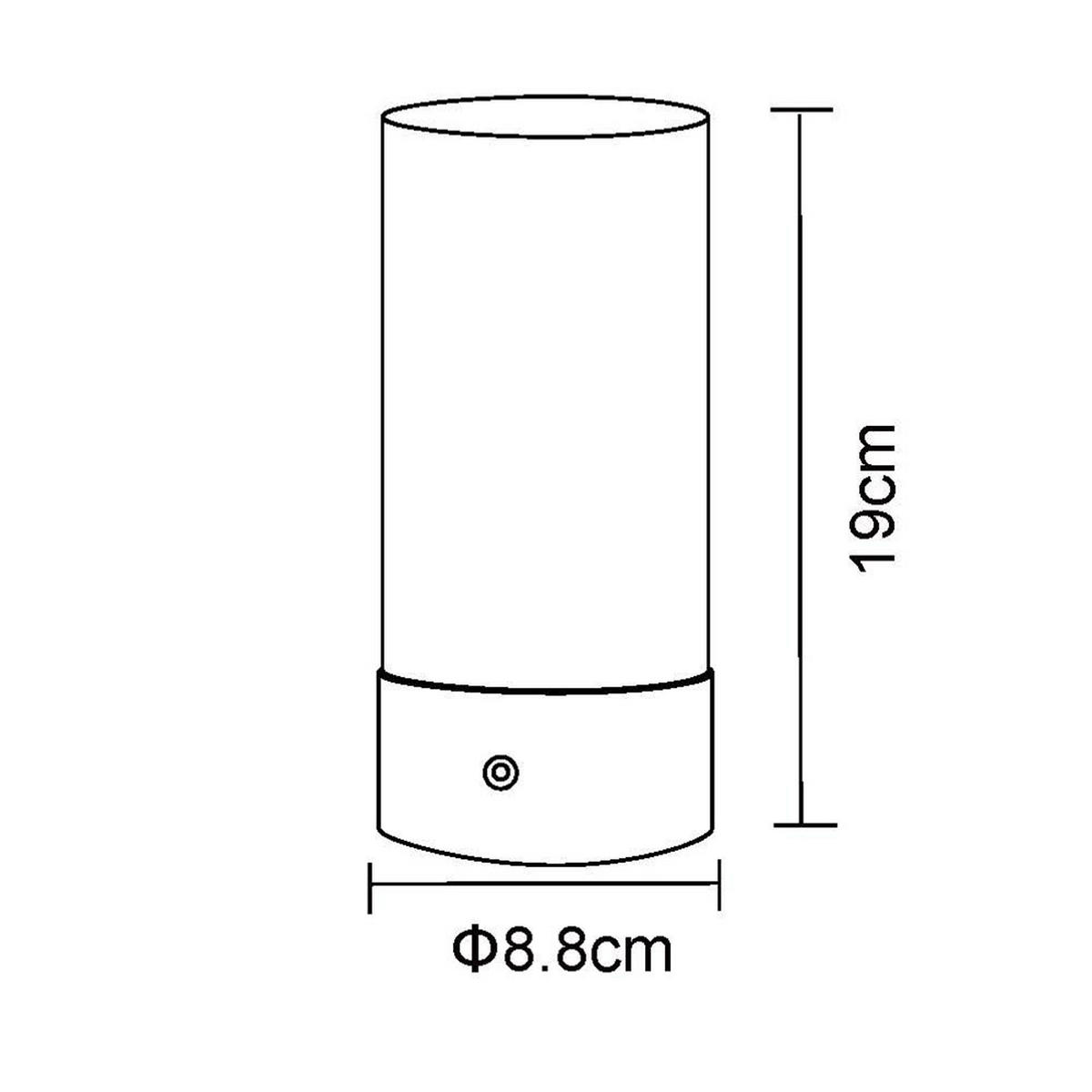 LED TISCHLEUCHTE Opal Weiß - Weiß, Metall (8.8/8.8/19cm) - Globo Lighting