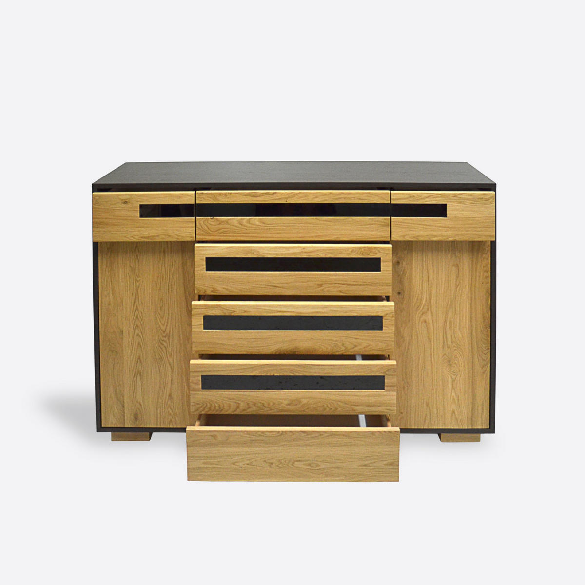 SIDEBOARD mit Schubladen für Ihr Wohnzimmer LAGOS I - Eichefarben, Holz (155/100/40cm) - Rawood Furniture