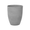 BLUMENTOPF hellgrau rund 35/35/42 cm Croton - Hellgrau, Stein (42cm) - Beliani