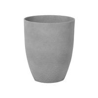BLUMENTOPF hellgrau rund 35/35/42 cm Croton - Hellgrau, Stein (42cm) - Beliani