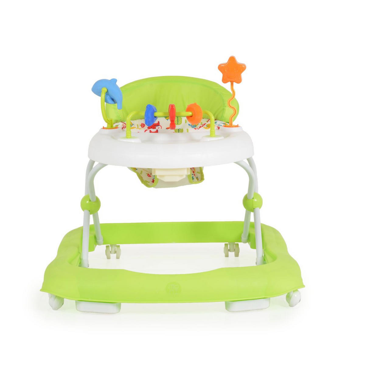 LAUFHILFE Eko grün höhenverstellbar, gepolsteter Sitz und Spielcenter - Grün, Kunststoff (66/52/62cm) - Moni
