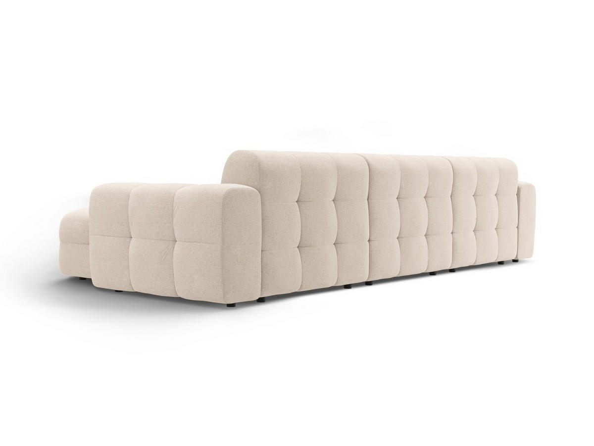 ECKSOFA rechts Kendal aus strukturiertem Stoff beige 5 Sitzplätze - Beige, Textil (173/357cm) - Micadoni