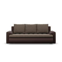 SOFA 3-SITZER MIT SCHLAFFUNKTION FORESTA, Braun + Braun - Braun, Textil (222/92/96cm)