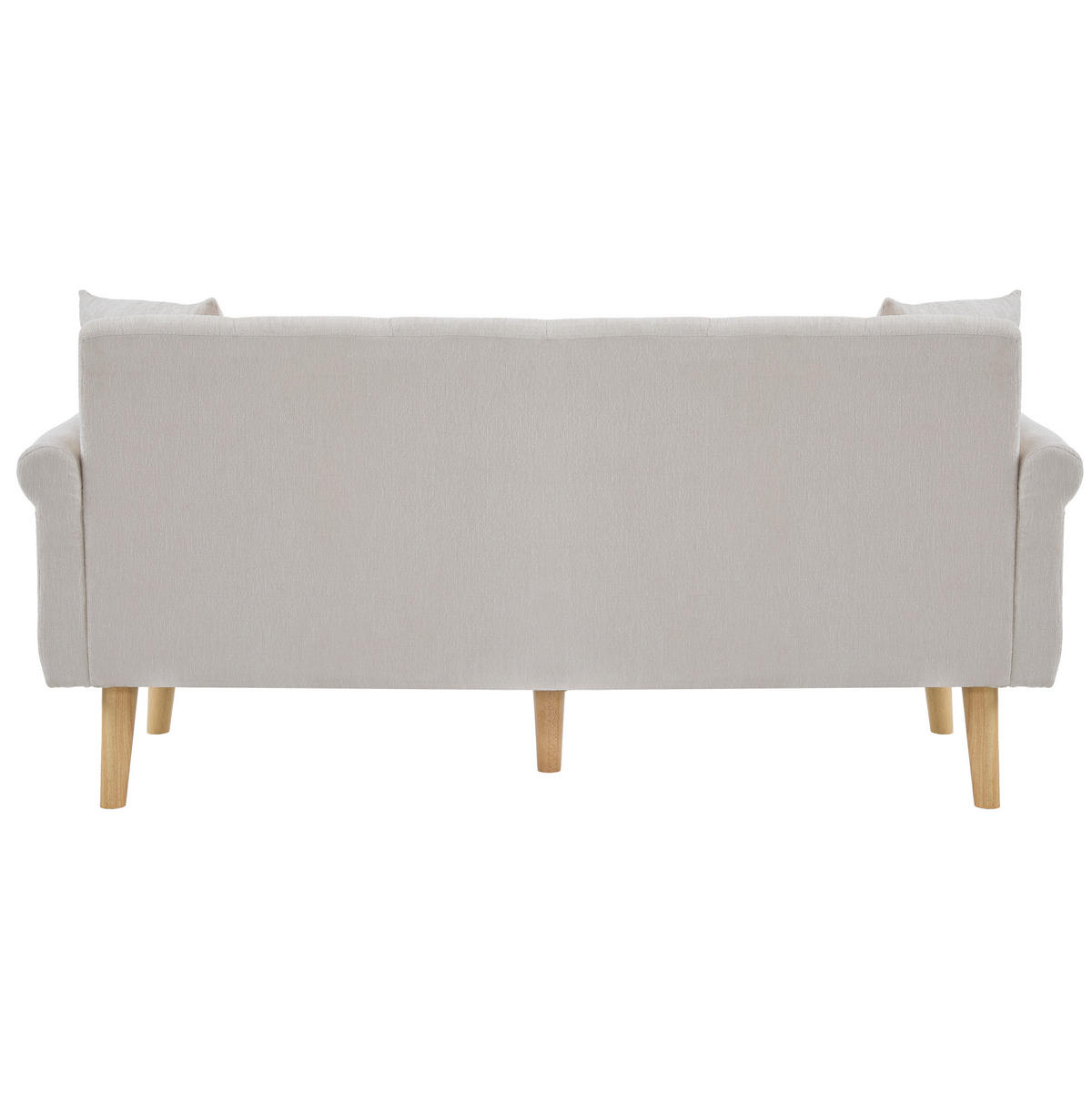 SOFA 2-Sitzer 162 x 74 x 77 cm Chenille Beige - Beige, Kunststoff (162/77/74cm) - Meubliv