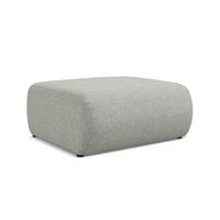 POUF Strukturstoff Stoff Grau - Hellgrau/Schwarz, Kunststoff/Textil (94/40/89cm) - Makamii