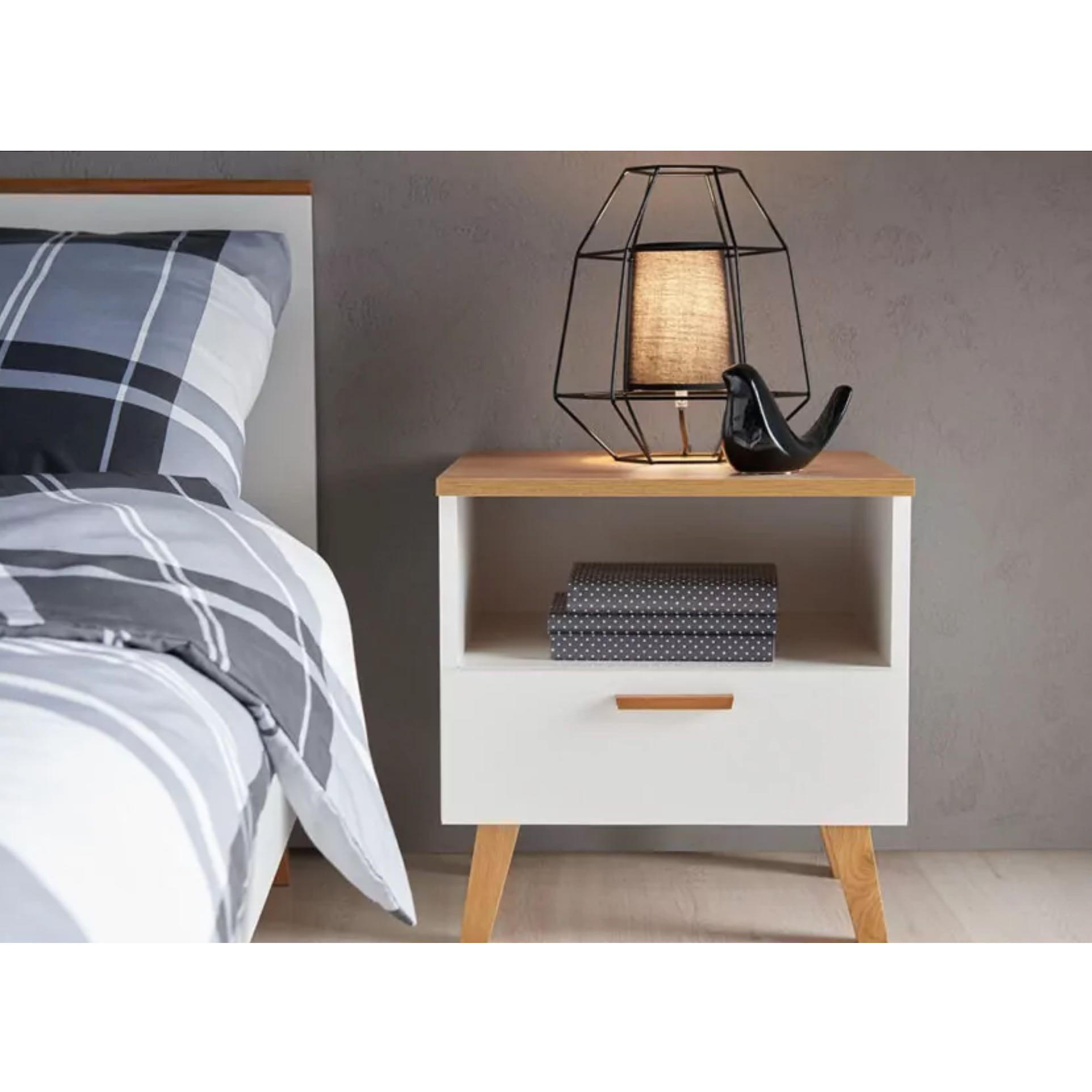 Thumbnail - Konsimo® Tischlampe, Schwarz, Metall, Textil, 25x33x25 cm, Lampen & Leuchten, Innenbeleuchtung, Tischlampen, Tischlampen