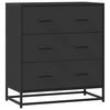 KOMMODE Sopi für Wohnzimmer Schwarz 68x35x76 cm - Schwarz, Holz (68/76/35cm) - DELUKE