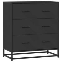 KOMMODE Sopi für Wohnzimmer Schwarz 68x35x76 cm - Schwarz, Holz (68/76/35cm) - DELUKE