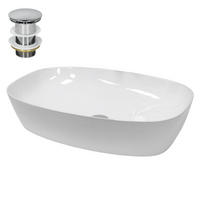 WASCHBECKEN - Weiß, Keramik (38/14/60.5cm) - LuxeBath